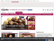 Tablet Screenshot of gastronomie.excite.fr