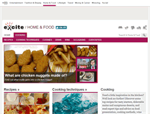 Tablet Screenshot of cooking.excite.co.uk
