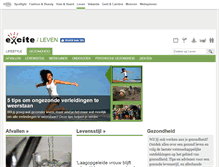 Tablet Screenshot of gezondheid.excite.nl