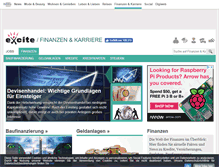 Tablet Screenshot of finanzen.excite.de